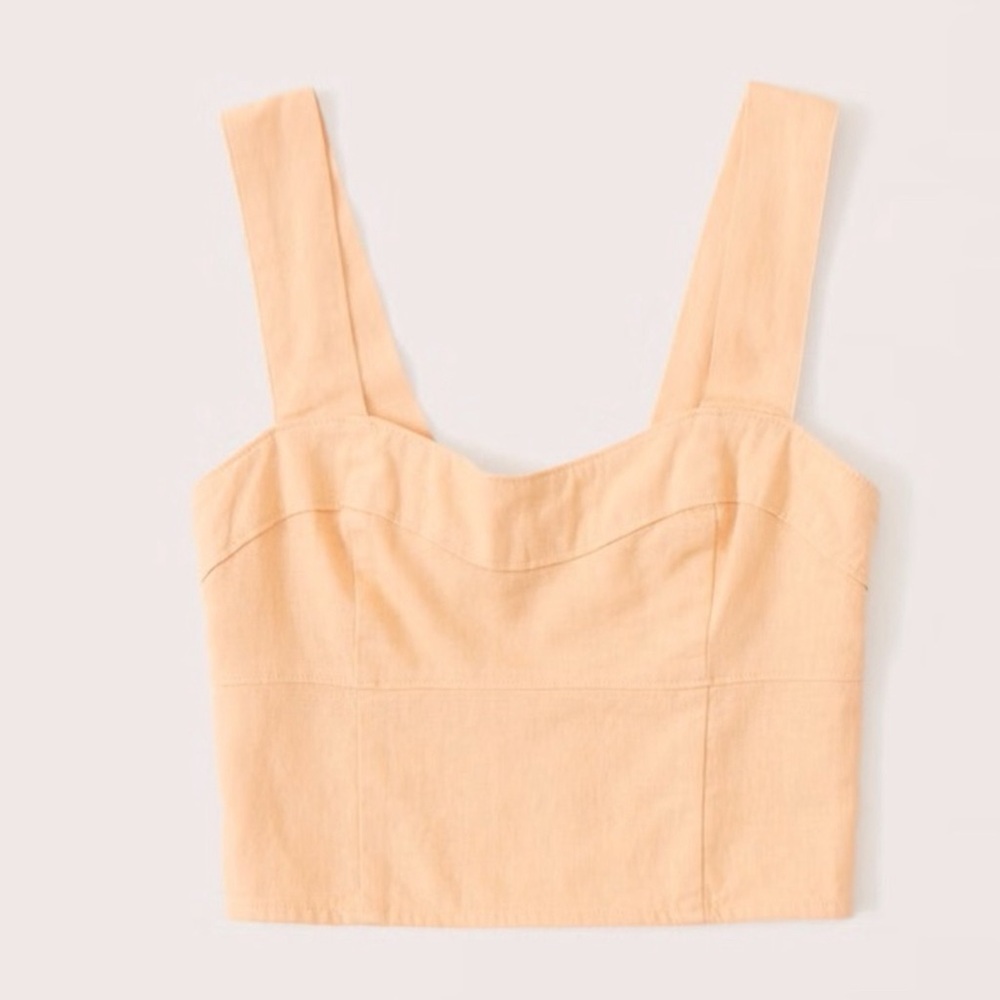 Abercrombie and fitch linen blend corset top new with tags